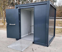 CONTENEDOR SANITARIO ACCESIBLE CON RAMPA
